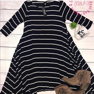 NAVY & White stripes Joplin Agnes and Dora